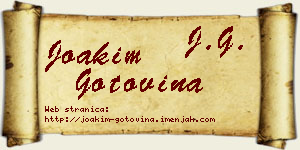 Joakim Gotovina vizit kartica
